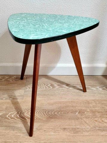 Bijzettafel - Hout - Vintage bloemenplankje