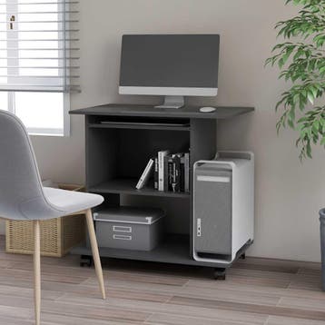 vidaXL Computerbureau 80x50x75 cm spaanplaat grijs, Verzenden, Nieuw