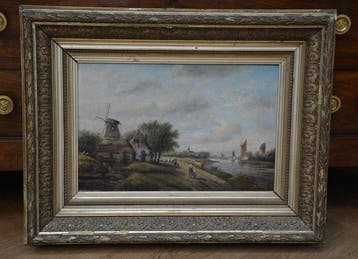 Jacob Jan Coenraad Spöhler (1837-1894) - Rivierlandschap, Antiek en Kunst