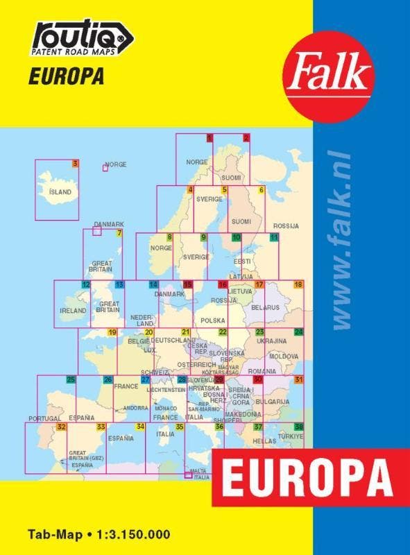 Routiq Europa Tab-map / Tab-map 9789028717008 Falk, Boeken, Reisgidsen, Gelezen, Verzenden