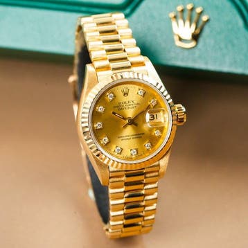 Rolex - LadyDatejust Diamond Dial 18k Gold - 69178 - Femme