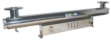 Uv-c filter RVS 600w lamp 3 flens 32000l/u met control bord, Ophalen of Verzenden