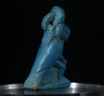 Oud-Egyptisch Faience Hybride Amulet (Ramshoofd,, Antiek en Kunst