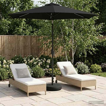 vidaXL Tuinhaard met LED-verlichting en basis 230 x 230 cm, Verzenden, Nieuw
