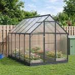 vidaXL Tuin Serre met de deur Antracietkleurig 183,5 x 303,5, Verzenden, Nieuw