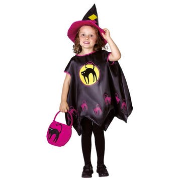 Halloween Heks Kostuum Katten Kind 3/4 jaar, Kinderen en Baby's, Verzenden, Nieuw