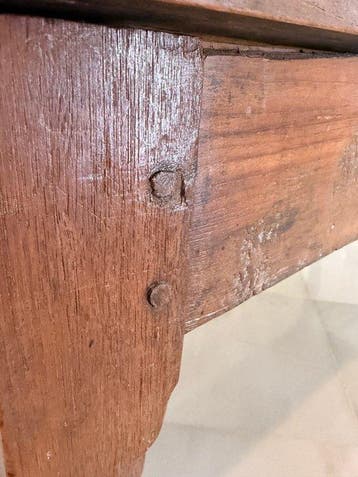 Tafel - Hout - Rustieke boerderijtafel, Antiek en Kunst