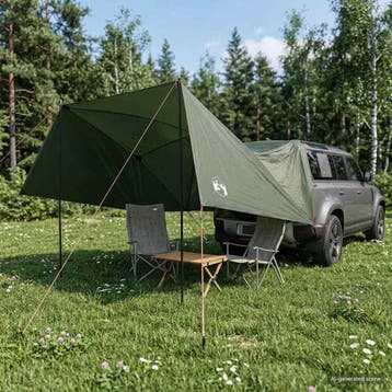 vidaXL Auto Tent 308 x 215 x 220 cm Leger Groen Polyester en, Caravans en Kamperen, Verzenden, Nieuw