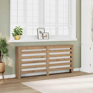 vidaXL Radiatorombouw 149x20x82 cm bewerkt hout artisanaal, Verzenden