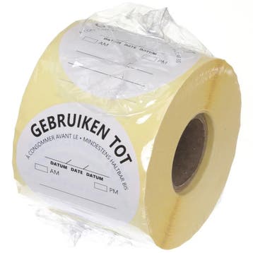 Voedseletiketten | GEBRUIKEN TOT | 500 Stuks | Ø50mm, Verzenden, Nieuw in verpakking