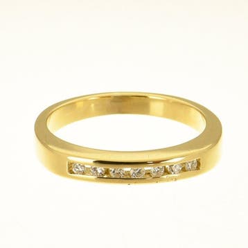 Bague - 18 carats Or jaune Diamant (Naturelle)