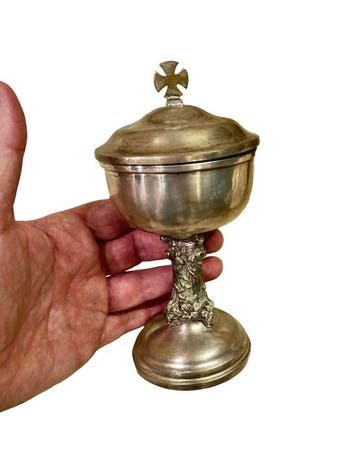 Liturgische kelk - Verzilverd messing - Twintigste eeuw