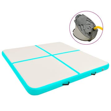 vidaXL Gymnastiekmat met pomp opblaasbaar 200x200x20 cm PVC, Verzenden, Nieuw