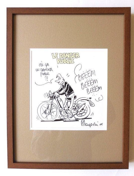 Margerin, Frank - 1 Originele tekening + ex-libris - Le, Livres, BD