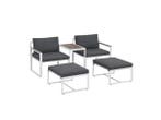 Veiling - Tuinset / Loungeset Bari - 5-delig - Donkergrijs, Nieuw