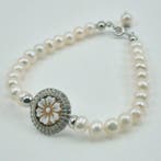 Argent - Bracelet - Perles et camée gravé, Antiek en Kunst