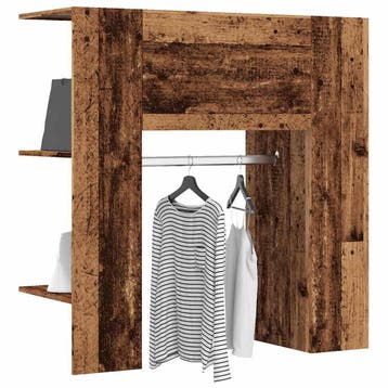 vidaXL Halmeubel 97,5x37x99 cm bewerkt hout oud houtkleurig, Verzenden, Nieuw