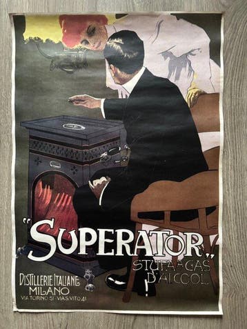 Leopoldo Metlicovitz - Manifesto pubblicitario “Superator” –