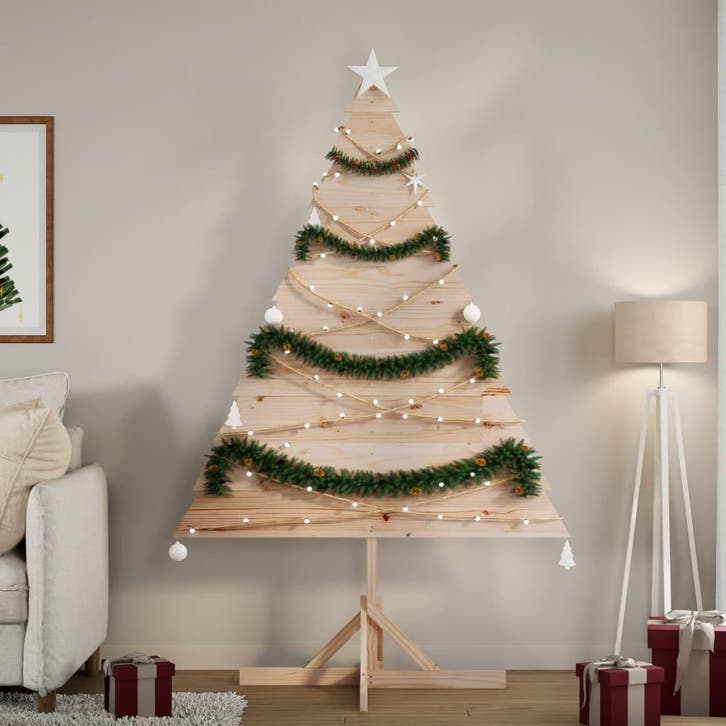 vidaXL Kerstdecoratie kerstboom 180 cm massief hout, Divers, Noël, Envoi