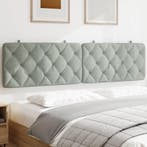 vidaXL Hoofdbordkussen 200 cm velvet lichtgrijs, Verzenden