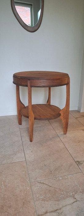 Bijzettafel - hout eiken - Amsterdamse School, Antiek en Kunst, Kunst | Designobjecten