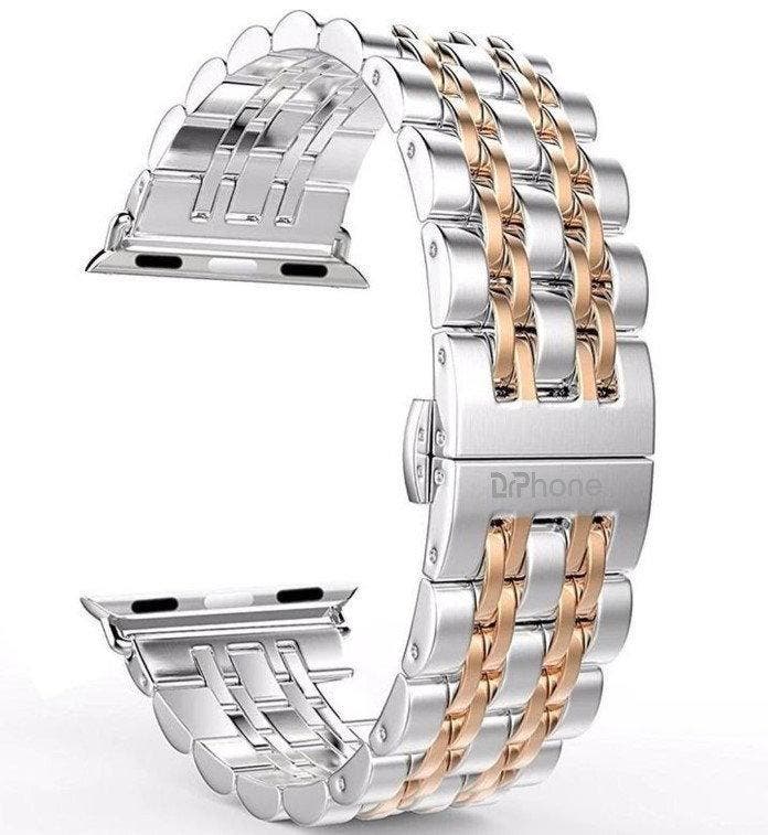 DrPhone 7-Kralen - Horlogeband RVS - Roestvrij Stalen, Bijoux, Sacs & Beauté, Montres connectées, Envoi