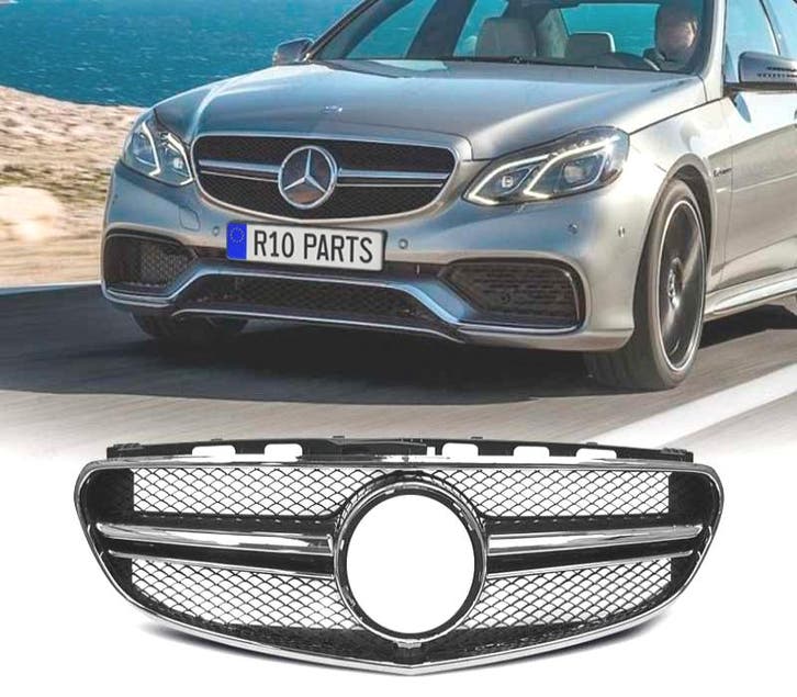 CALANDRE MERCEDES CLASSE E W212 13-16 LOOK AMG NOIR CHROMÉ, Auto-onderdelen, Carrosserie, Verzenden