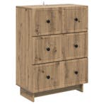 vidaXL Ladekast Artisanaal eiken 66 x 34,5 x 90 cm Bewerkt, Verzenden