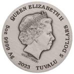 Tuvalu. 5 Dollars 2023 5 oz $5 Tuvalu Silver Double Dragon