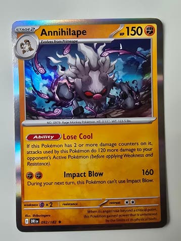 ANNIHILAPE (DESTINED RIVALS 092/182) (HOLO) (TRADING CARD), Gebruikt