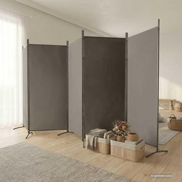 vidaXL Kamerscherm met 5 panelen 433x180 cm stof, Verzenden