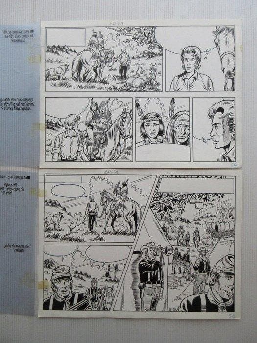 Bessy - Originele pagina (p.5) - De roodschimmel - 1, Livres, BD
