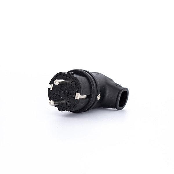 Power Solid Plug 16A Rubber Angled Ground IP44 Black -, Bricolage & Construction, Électricité & Câbles, Envoi