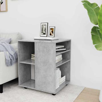 vidaXL Rolkast 60x53x72 cm bewerkt hout betongrijs, Huis en Inrichting, Verzenden, Nieuw