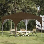 vidaXL Pop-up Feesttent 290 x 290 x 245 cm Taupe, Verzenden, Nieuw