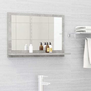 vidaXL Badkamerspiegel 60x10,5x37 cm spaanplaat betongrijs, Verzenden, Nieuw