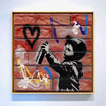 Golden Boy (2000) - HEART ON THE WALL Original painting -