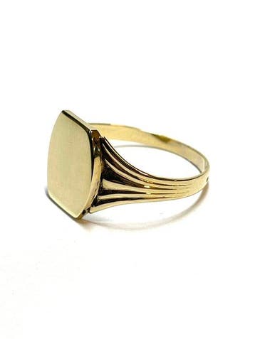 Zonder minimumprijs - Ring - 14 karaat Geel goud, Handtassen en Accessoires, Nieuw