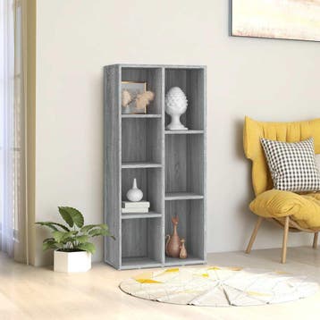 vidaXL Boekenkast 50x25x106 cm grijs sonoma eikenkleurig, Verzenden, Nieuw