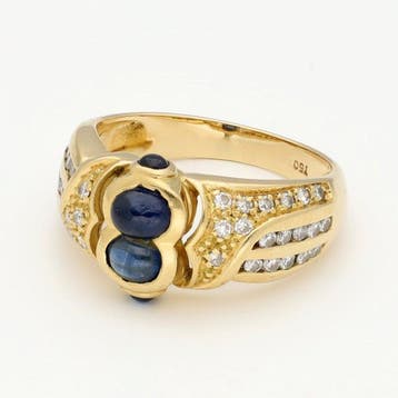 Bague - 18 carats Or jaune Diamant (Naturelle), Nieuw