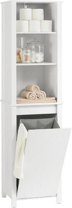 2dekans | SoBuy Badkamer Kolomkast - Hoge Kast - 3 planken -, Ophalen of Verzenden, Nieuw