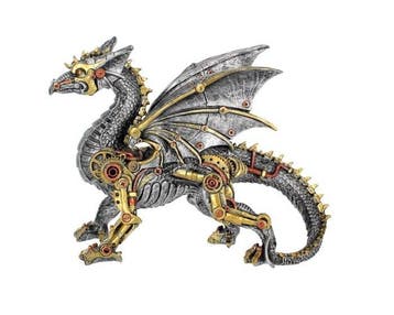Beeldje - Dracus Machina Steampunk Dragon Figurine - Hars