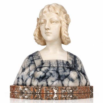 Auguste Henri Carli (1868-1930) - sculptuur, Buste van een