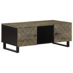vidaXL Salontafel 100x54x40 cm massief mangohout zwart, Verzenden