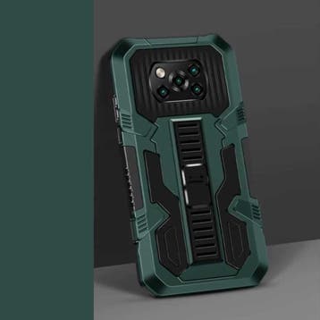 Xiaomi Poco X3 Pro - Armor Hoesje met Kickstand en Pop Grip, Verzenden