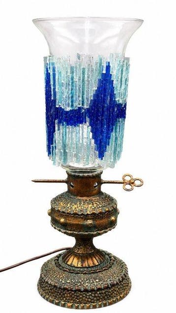 Lampe de table - Verre, Métal