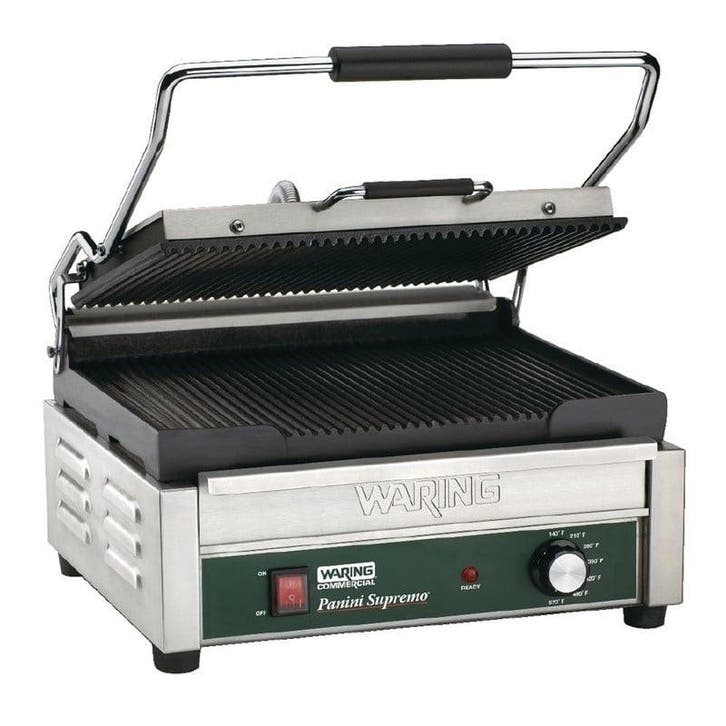 Contactgrill/Panini grill l gietijzer | Geribd | 2.4kW |, Articles professionnels, Horeca | Équipement de cuisine, Envoi