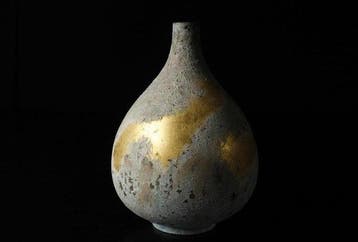 Vaas - Brons, Goud - Japan - Bronzen vaas door Hun Gold, Antiek en Kunst