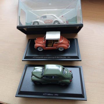 Eligor 1:43 - Modelauto (4) - Renault 4CV décapotable type R, Nieuw