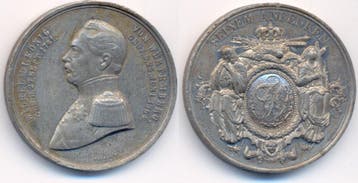 Zinnmedaille auf seinen Tod 1864 Wuerttemberg: Wilhelm I,..., Verzenden
